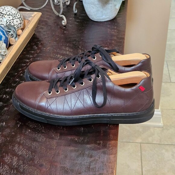Marc Joseph Men's 'Akron St' Leather Dress Sneakers, Brown, Sz 12 (with box) - Picture 3 of 16